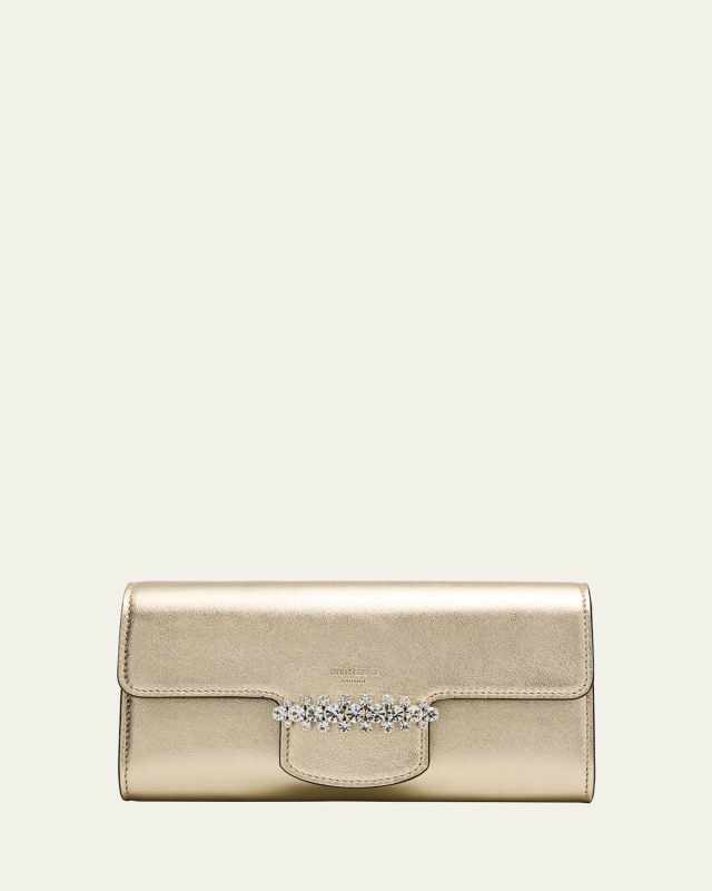 Bing Crystal Metallic Leather Wallet